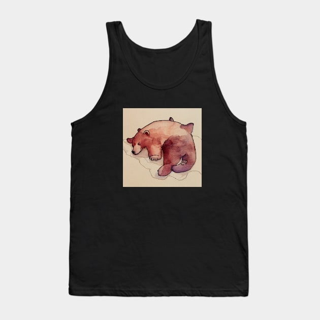 Bear sleeping, autum winter moods Tank Top by fistikci